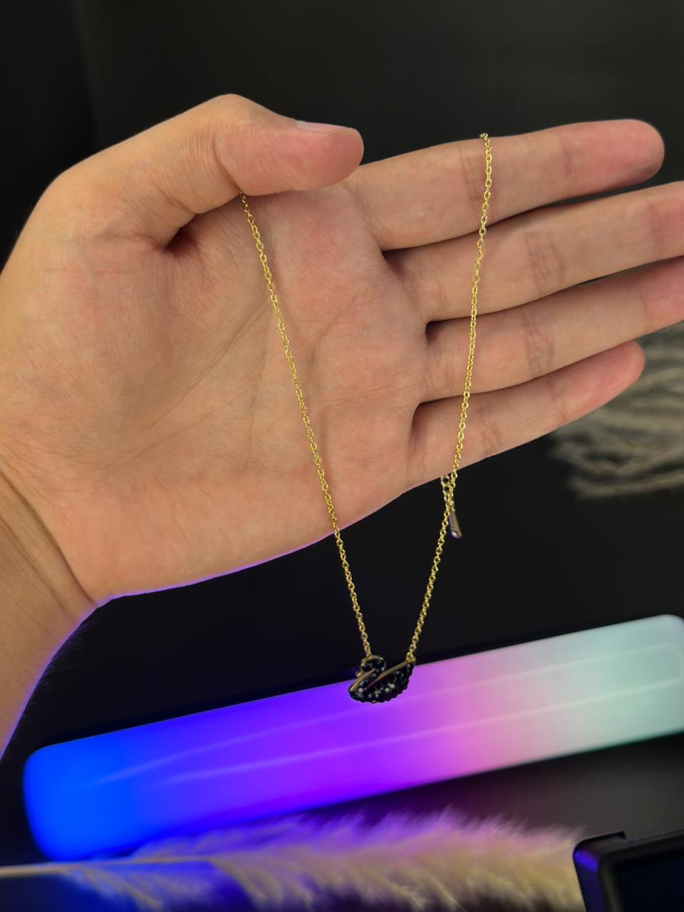 Black Swan Pendant Necklace