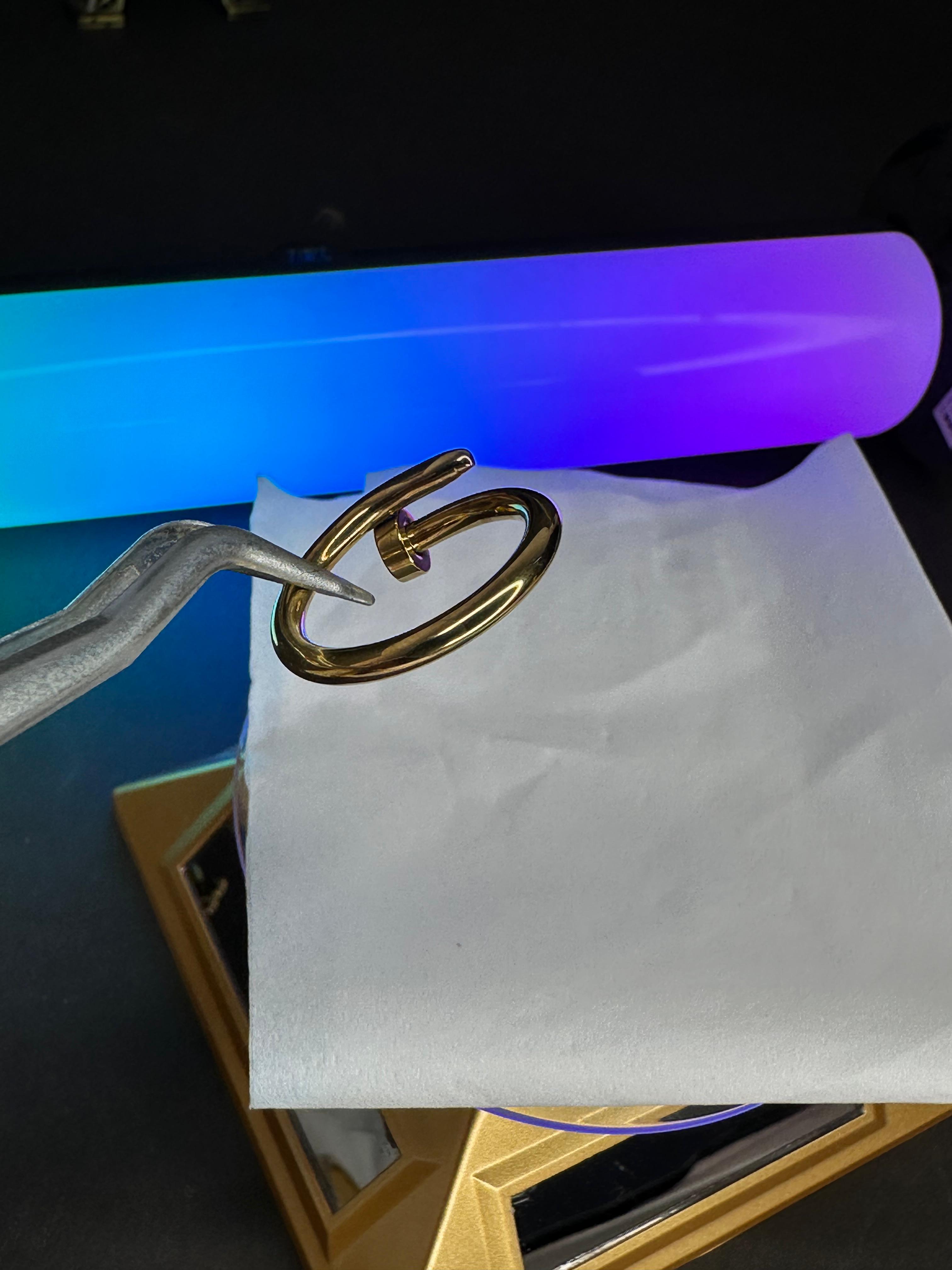 Iconic Nail-Head Bangle and ring